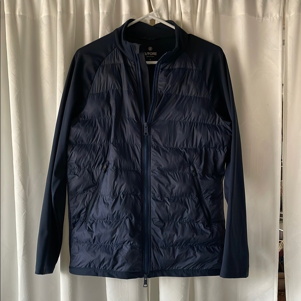 G/FORE Blue Puffer Jacket with Quilted Design